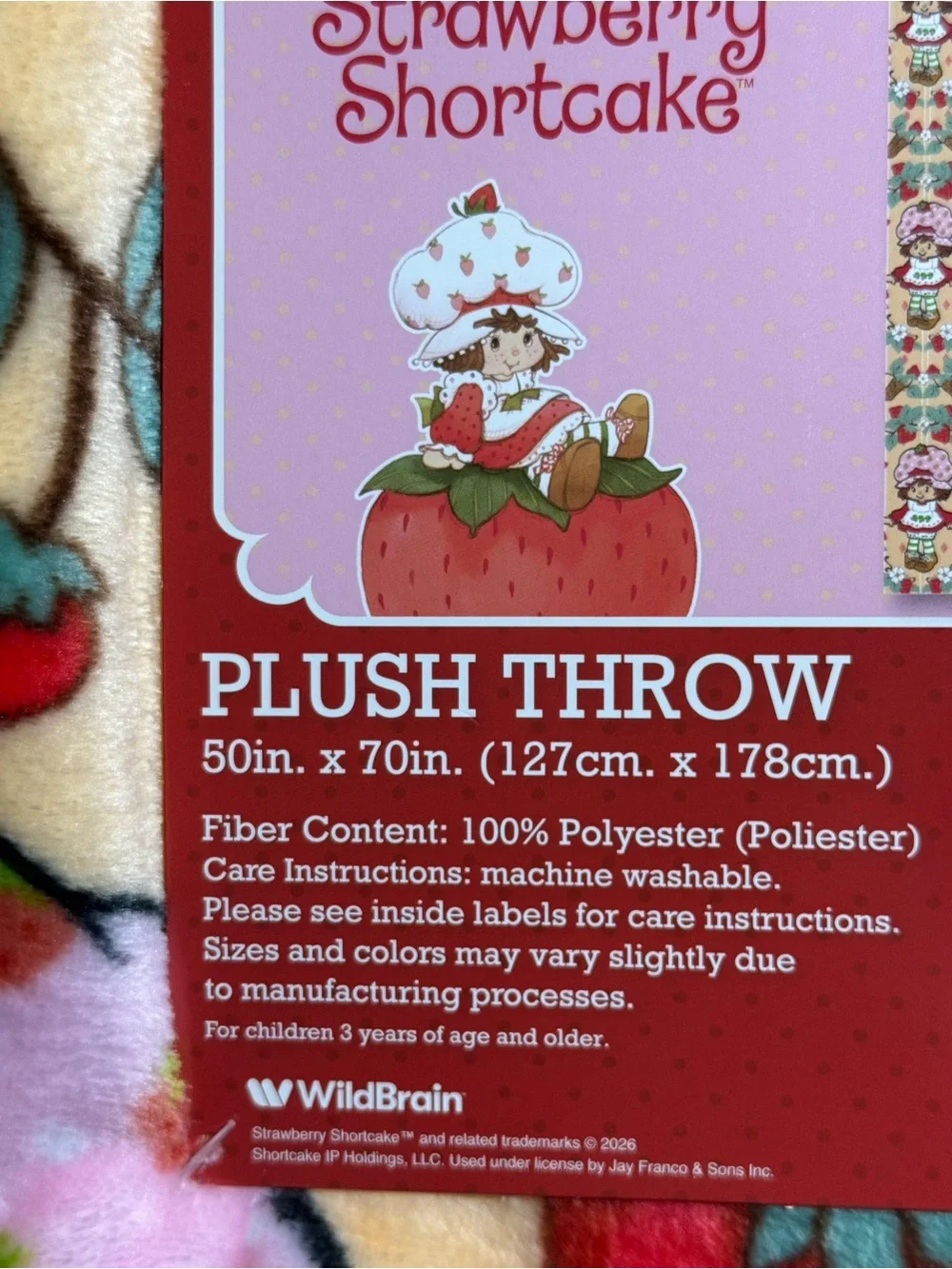 Strawberry Shortcake Cowboy Boots Fall Plush Blanket